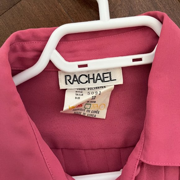 Pink pleated long-sleeved blouse - Picture 4 of 6